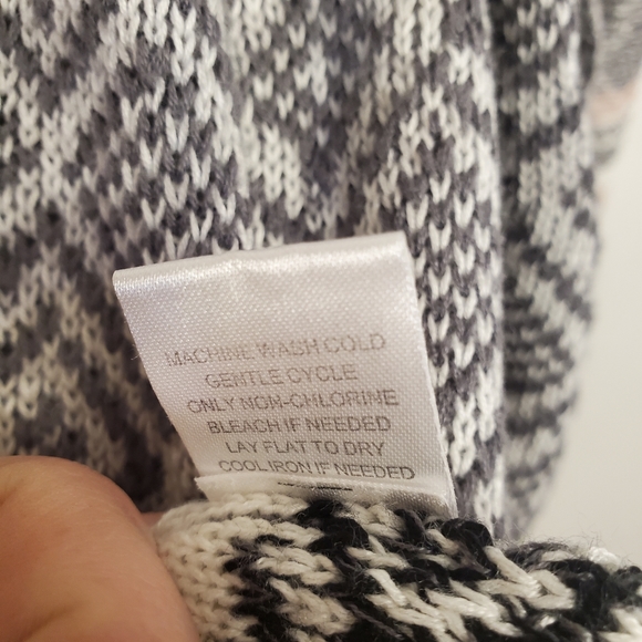 Absolutely Famous Cardigan Knitted Open Front Waterfall Pink Gray Crem Lace XL - Picture 13 of 13